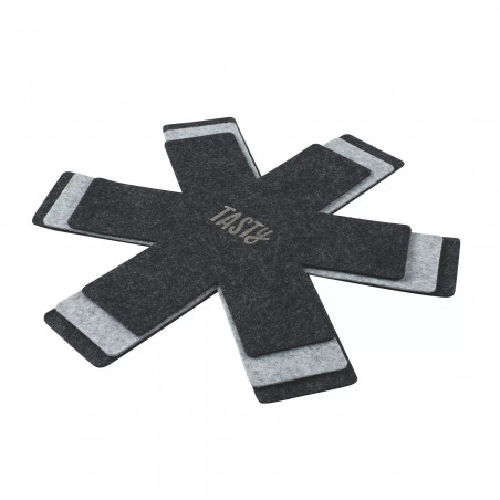 Протектори за тиган 3 бр Tasty Modern Cookware 678978, 3 размера, Филц, Черен/Сив