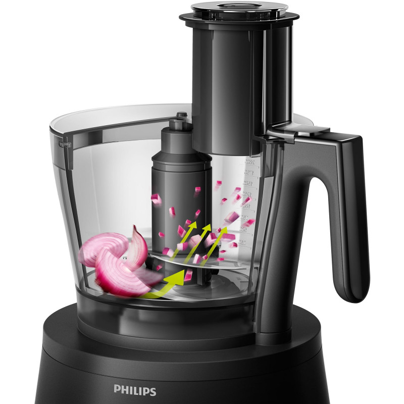 Кухненски робот Philips HR7776/90, 1300W, 3,4 Л, 30+ функции, PowerChop, Черен