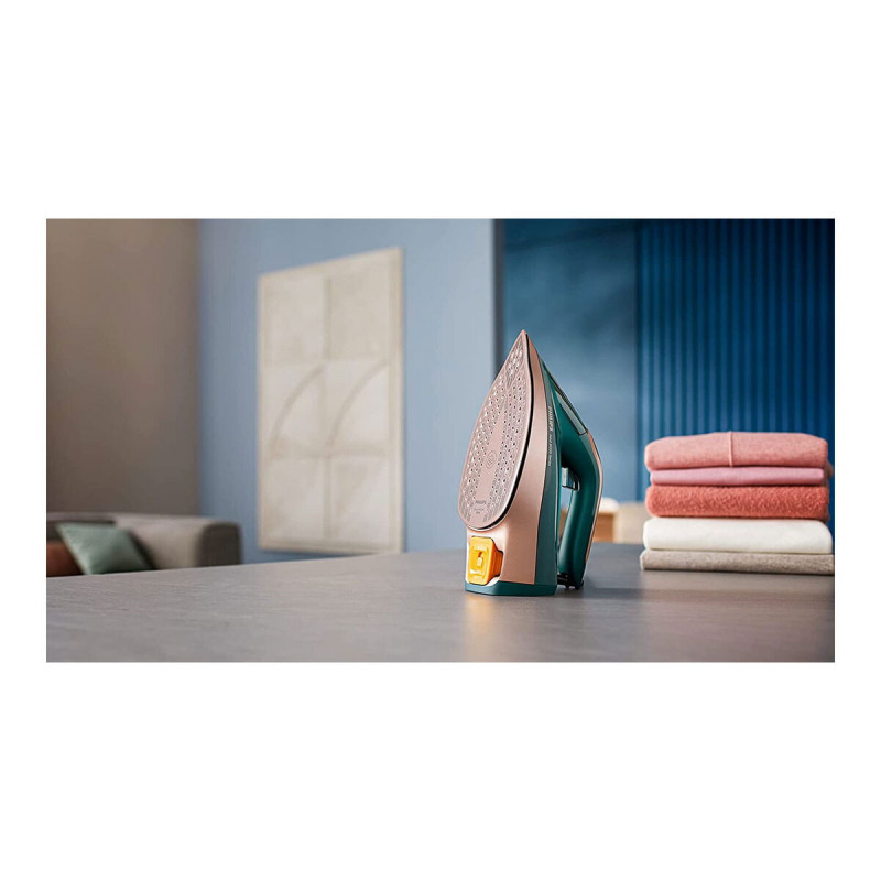 Ютия Philips DST8030/70, 3000W, SteamGlide Elite, OptimalTEMP, Декалциране Quick Calc Release, 55 г/мин, Зелен опал
