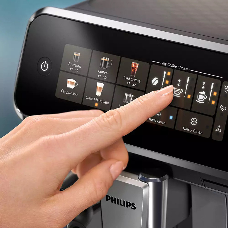 Кафеавтомат Philips LatteGo EP3343/90, 1500W, 15 bar, 1.8 Л, AquaClean, 12 настройки на смилане, ECO, Бял/Инокс