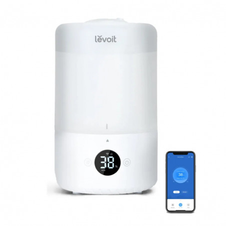 Ултразвуков овлажнител за въздух Levoit Dual 200S, Smart, 27 м2, 24W, 3 Л, Дигитален контрол, Тиха работа, Бял