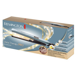 Преса за коса Remington S9300 Shine Therapy Pro, 230C, Керамични плочи, Йонизация, Дигитален дисплей, Син/розов