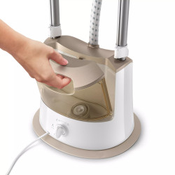 Уред за гладене Philips Easy Touch GC488/60, 1800W, 1.4 л, 30g/min, Easy Rinse, Style Mat, Бял/Златист