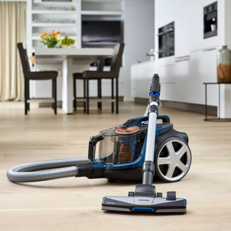 Прахосмукачка без торба Philips PowerPro Expert Series 7000 FC9745/09, 900W, 2 л, 75 dB, PowerCyclone 8, TriActive+, Син