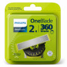 Philips остриета OneBlade 360 QP420/50, 360 градусово, Двустранно, Индикатор за смяна, Мокро и сухо, Сив/зелен