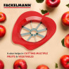Нож за разрязване на ябълки и круши Fackelmann 42015, 2 бр, Неръждаема стомана, Пластмаса, Зелен/червен