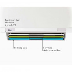 Комплект дъски за рязане Joseph Joseph Folio Slim 60199, 3 бр, 33x24 см, Двустранни, Монтаж под рафт, Сребрист