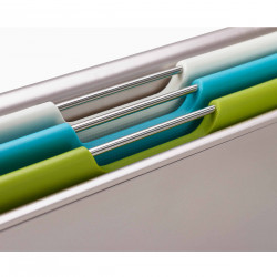 Комплект дъски за рязане Joseph Joseph Folio Slim 60199, 3 бр, 33x24 см, Двустранни, Монтаж под рафт, Сребрист