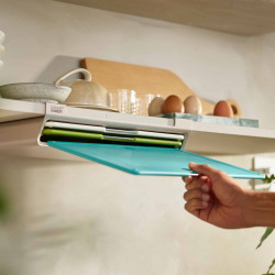 Комплект дъски за рязане Joseph Joseph Folio Slim 60199, 3 бр, 33x24 см, Двустранни, Монтаж под рафт, Сребрист