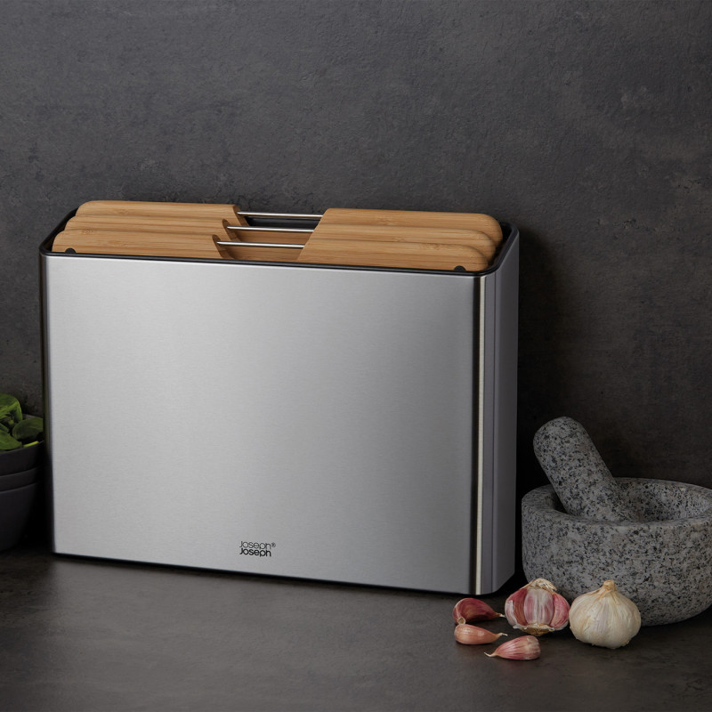 Комплект дъски за рязане Joseph Joseph 60229 Folio, 3 бр, Двустранни, Бамбук, Инокс