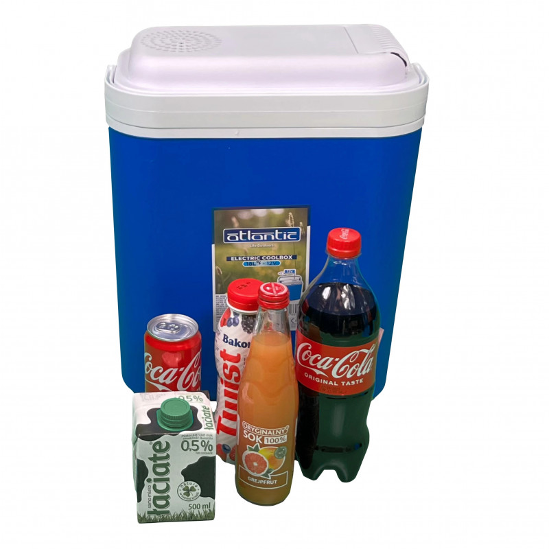 Хладилна кутия ATLANTIC, 18 литра, Активна, 12V, Охлаждане, Без BPA, Син