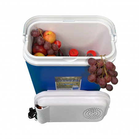 Хладилна кутия ATLANTIC, 24 литра, Охлаждане и Затопляне, Активна, 12V DC, 39х24х40 см, Син