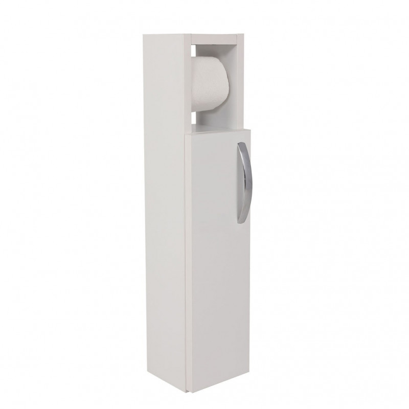 Шкаф за баня с поставка за тоалетна хартия Kalune Design 854KLN4302, 65х15 см, Меламиново покритие, Бял