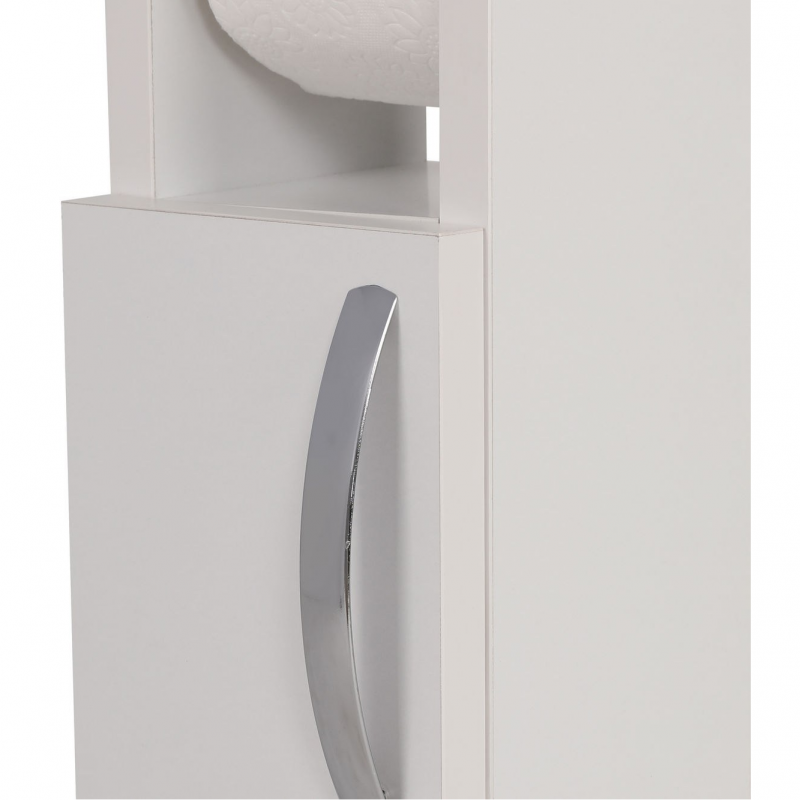 Шкаф за баня с поставка за тоалетна хартия Kalune Design 854KLN4302, 65х15 см, Меламиново покритие, Бял