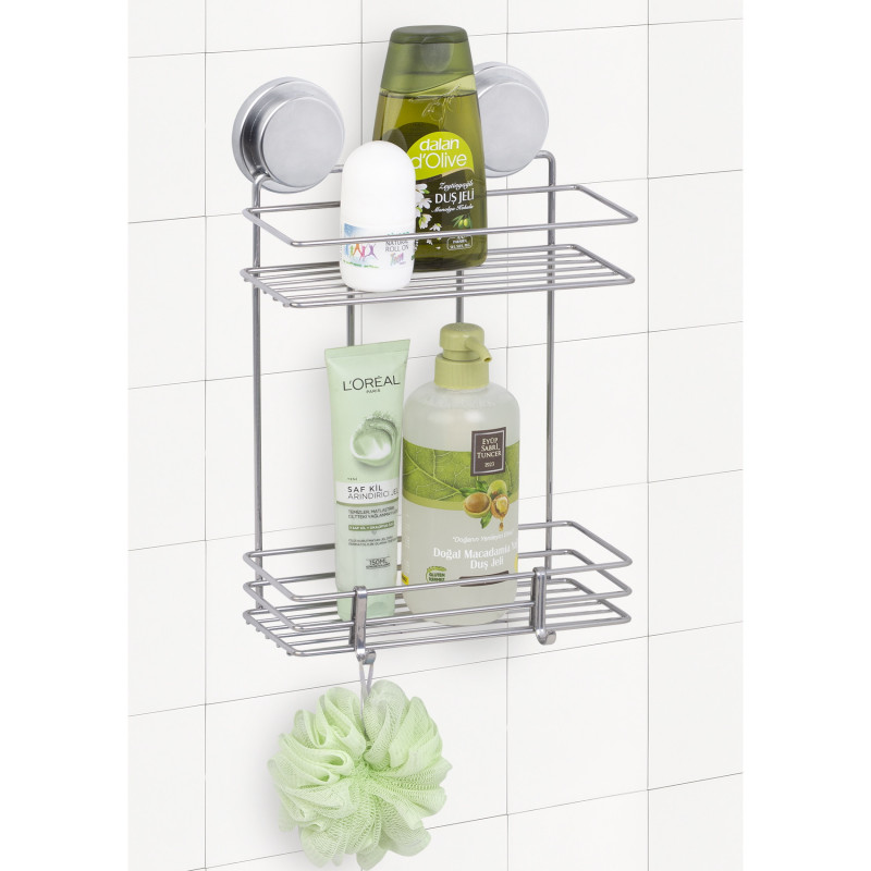 Етажерка за баня Metalife MGKB-719, 2 Нива, 11х24 см, Хром