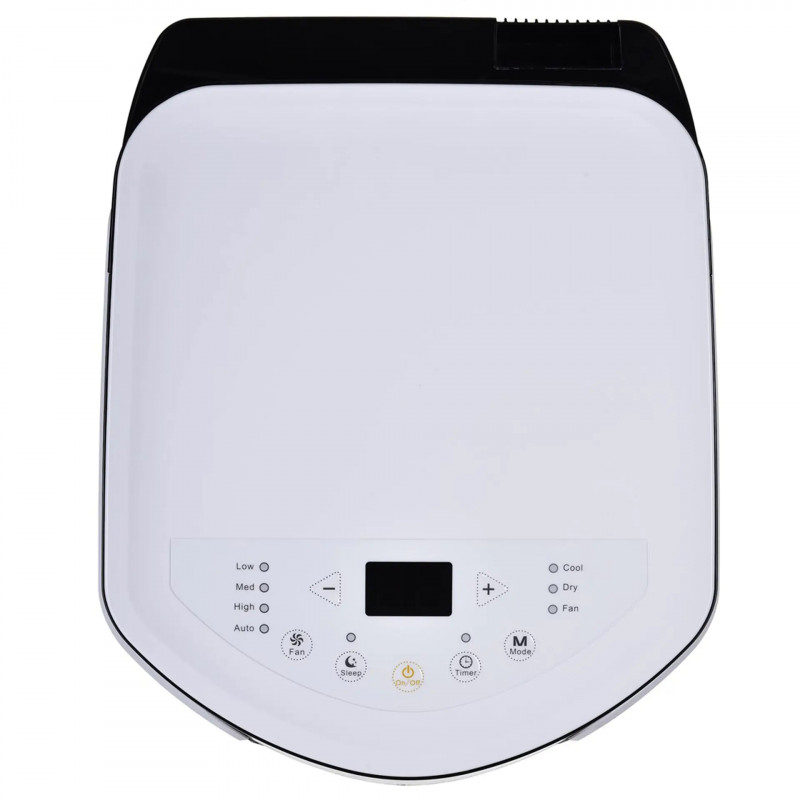 Мобилен климатик Sharp CVH9XR, 9000 BTU, 32 кв.м, 3 скорости, Нощен режим, Дистанционно, Бял/черен,
