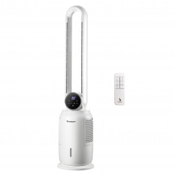 Въздушен охладител кула Beper P206RAF300, 65W, 3 скорости, 2 л, Йонизация, LED, Сензорен дисплей, Бял
