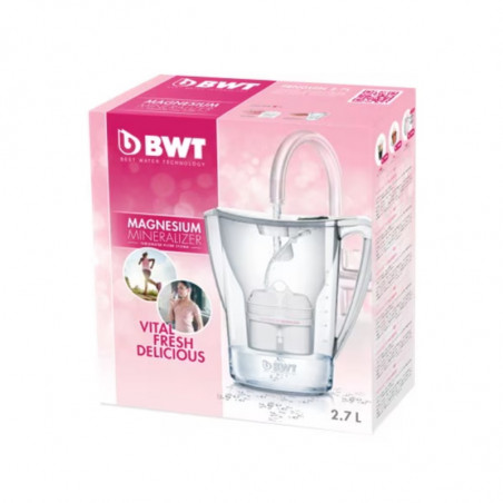 Кана за вода Nitec BWT PЕNGUIN В702, 2.7 l, Филтър с магнезий, Eazy Fulling, Easy Control, Розов