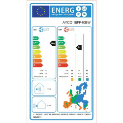 Инверторен климатик Ayco 18FP40BW, 18000 BTU, A++/A+, До 40 m2, Самопочистване, Самодиагностика, Автоматичен рестарт, Бял