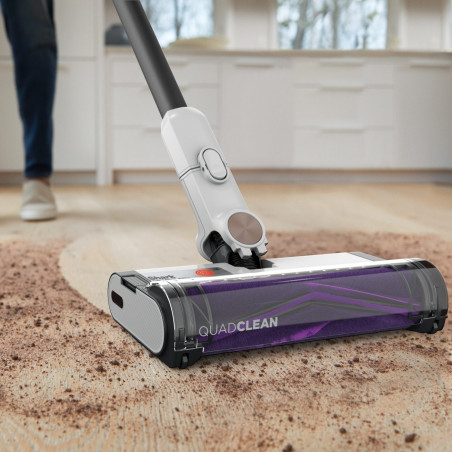 Вертикална прахосмукачка Shark IW1611EU, 240W, 0.4 л, 60 минути автономия, Разпознаване на ръбове и замърсявания, QuadClean, Антиалергеннa, LED, Бял