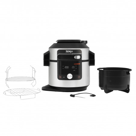 Мултикукър Ninja Foodi OL750EU, 1760W, 7.5 л, 3 режима, 14 програми, SmartLid, Инокс/Черен