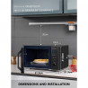 Микровълнова фурна 4в1 Toshiba MW2-AC25TWH, 25 л, 950W, Grill 1100W, Конвекция 2100W, Керамично покритие, Бял