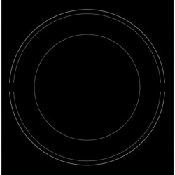 Керамичен плот за вграждане Hotpoint-Ariston HRD 5030 B, 2900W, 2 зони, 9 степени, Електрически, Черен