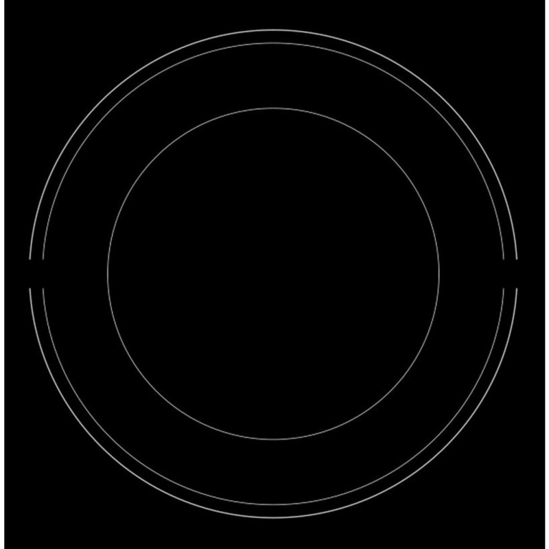 Керамичен плот за вграждане Hotpoint-Ariston HRD 5030 B, 2900W, 2 зони, 9 степени, Електрически, Черен