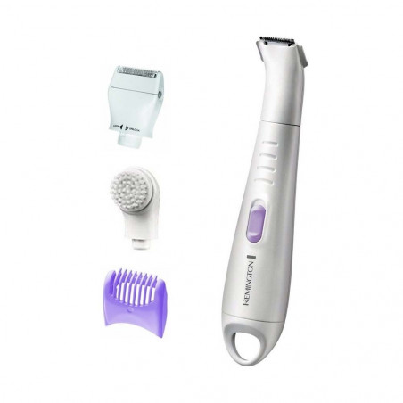 Дамски бикини тример Remington Smooth and Silky WPG4035, 0.00-6 мм, 30 мин работа, 3 приставки, Безжичен, Бял
