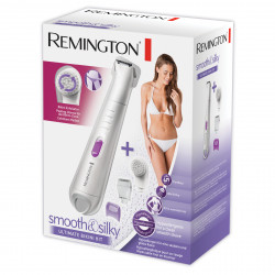 Дамски бикини тример Remington Smooth and Silky WPG4035, 0.00-6 мм, 30 мин работа, 3 приставки, Безжичен, Бял