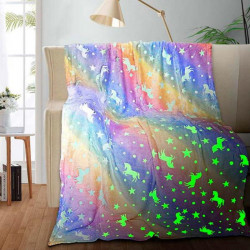 Светещо одеяло LUMINOVA, 150х100 см, Плюш, Полиестер, Многоцветен