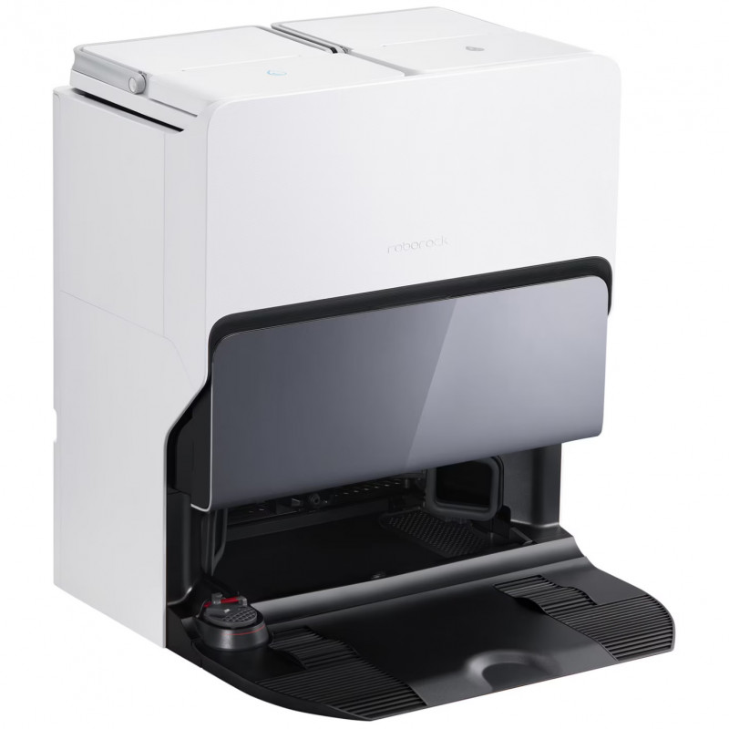 Прахосмукачка робот Roborock S8 MaxV Ultra S8MVU02-00, 69 W, 10000 Pa, Lidar, Wi-Fi, Гласови команди, 5200 mAh, 3D картографиране, Автономия до 180 мин, Бял
