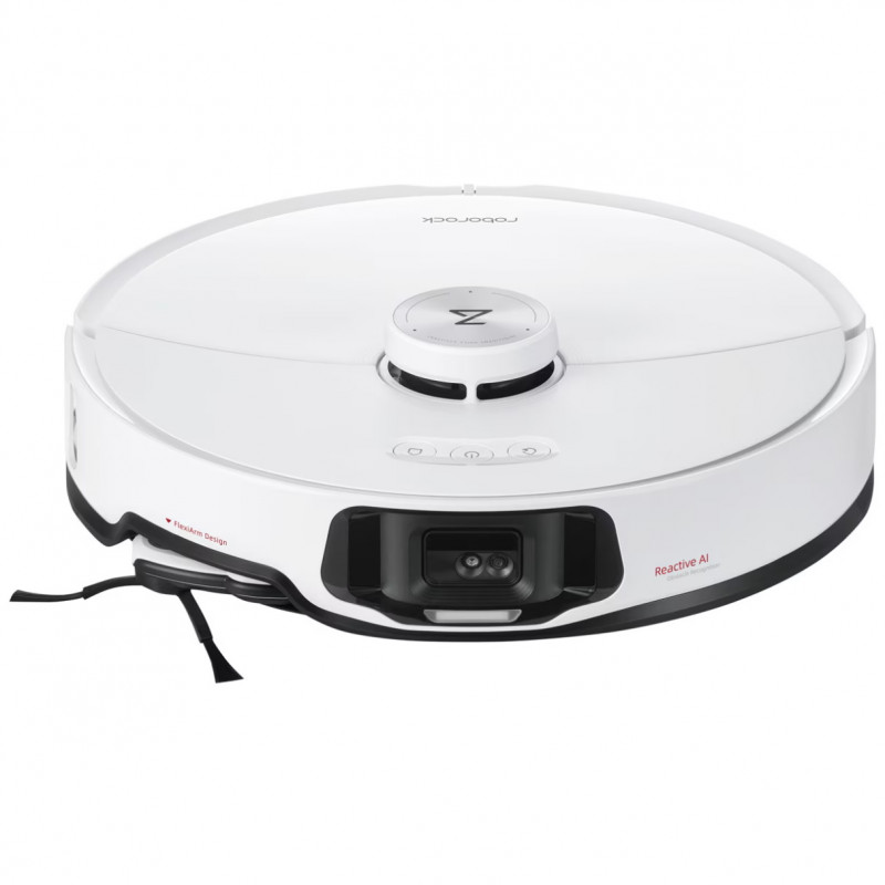 Прахосмукачка робот Roborock S8 MaxV Ultra S8MVU02-00, 69 W, 10000 Pa, Lidar, Wi-Fi, Гласови команди, 5200 mAh, 3D картографиране, Автономия до 180 мин, Бял