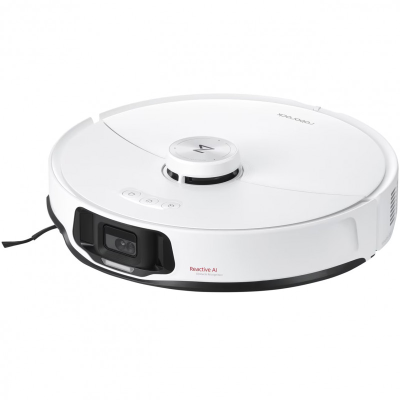 Прахосмукачка робот Roborock S8 MaxV Ultra S8MVU02-00, 69 W, 10000 Pa, Lidar, Wi-Fi, Гласови команди, 5200 mAh, 3D картографиране, Автономия до 180 мин, Бял
