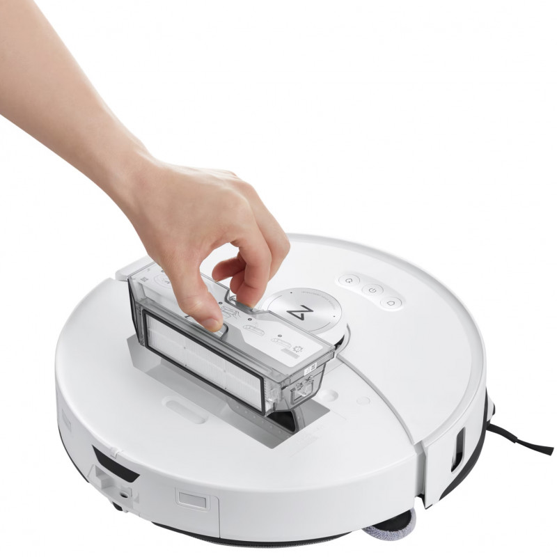 Прахосмукачка робот Roborock S8 MaxV Ultra S8MVU02-00, 69 W, 10000 Pa, Lidar, Wi-Fi, Гласови команди, 5200 mAh, 3D картографиране, Автономия до 180 мин, Бял