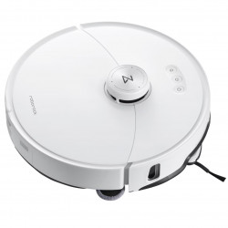 Прахосмукачка робот Roborock S8 MaxV Ultra S8MVU02-00, 69 W, 10000 Pa, Lidar, Wi-Fi, Гласови команди, 5200 mAh, 3D картографиране, Автономия до 180 мин, Бял