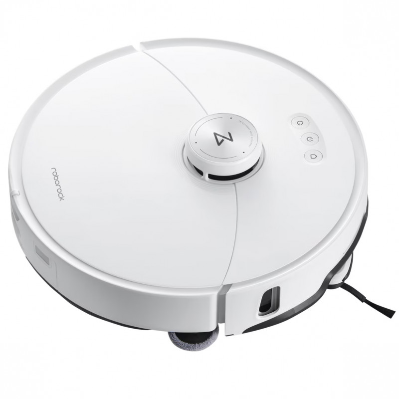 Прахосмукачка робот Roborock S8 MaxV Ultra S8MVU02-00, 69 W, 10000 Pa, Lidar, Wi-Fi, Гласови команди, 5200 mAh, 3D картографиране, Автономия до 180 мин, Бял