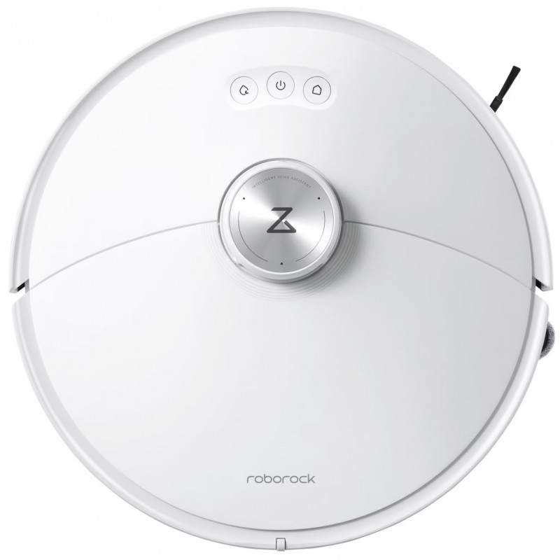 Прахосмукачка робот Roborock S8 MaxV Ultra S8MVU02-00, 69 W, 10000 Pa, Lidar, Wi-Fi, Гласови команди, 5200 mAh, 3D картографиране, Автономия до 180 мин, Бял