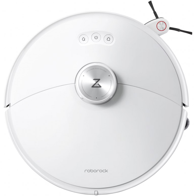Прахосмукачка робот Roborock S8 MaxV Ultra S8MVU02-00, 69 W, 10000 Pa, Lidar, Wi-Fi, Гласови команди, 5200 mAh, 3D картографиране, Автономия до 180 мин, Бял
