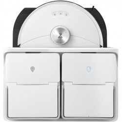Прахосмукачка робот Roborock S8 MaxV Ultra S8MVU02-00, 69 W, 10000 Pa, Lidar, Wi-Fi, Гласови команди, 5200 mAh, 3D картографиране, Автономия до 180 мин, Бял