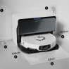 Прахосмукачка робот Roborock S8 MaxV Ultra S8MVU02-00, 69 W, 10000 Pa, Lidar, Wi-Fi, Гласови команди, 5200 mAh, 3D картографиране, Автономия до 180 мин, Бял