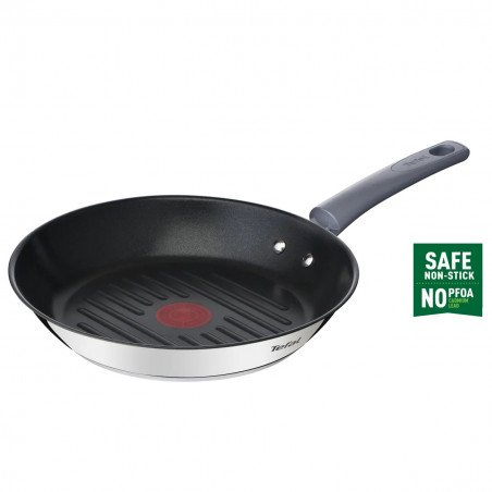Грил тиган Tefal G7314055 DAILY COOK, 26 см, Thermo-Spot & Signal, Индукция, Сребрист