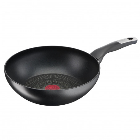 Тиган Tefal G2551972 PW28 M PAVOT IND UNLIMITED NOIR, 28 см, Thermo-Signal, Titanium Anti-Scratch Покритие, Индукция, Черен