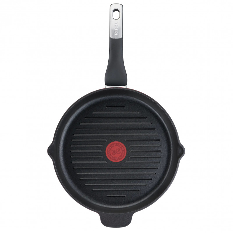 Грил тиган Tefal E2294074 GRILP 26 RND IC G6 UNLIMITED CA, 26 см, Thermo-Signal & Fusion, Без PFOA, Индукция, Черен