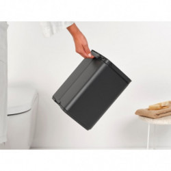 Кош за боклук Brabantia Bo Small 1008868, 7л, Плавно и безшумно отваряне, Тъмносив