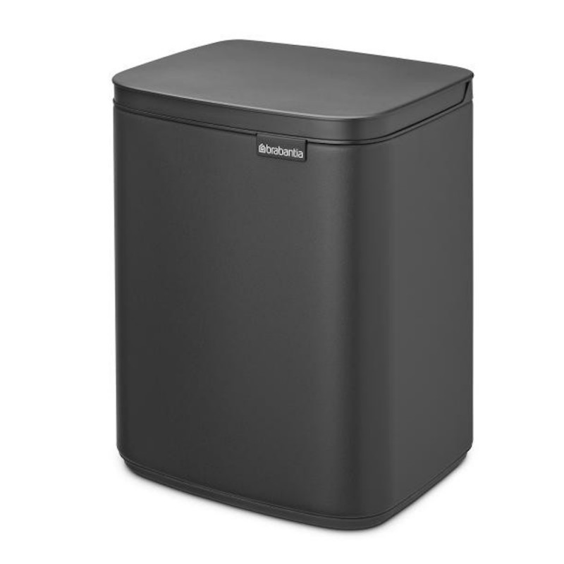 Кош за боклук Brabantia Bo Small 1008868, 7л, Плавно и безшумно отваряне, Тъмносив
