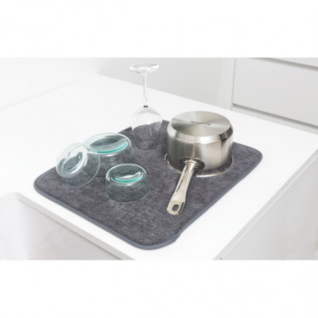 Микрофибърна подложка за съдове Brabantia SinkSide 1000215, 40x47 см, Полиестер, Тъмносив
