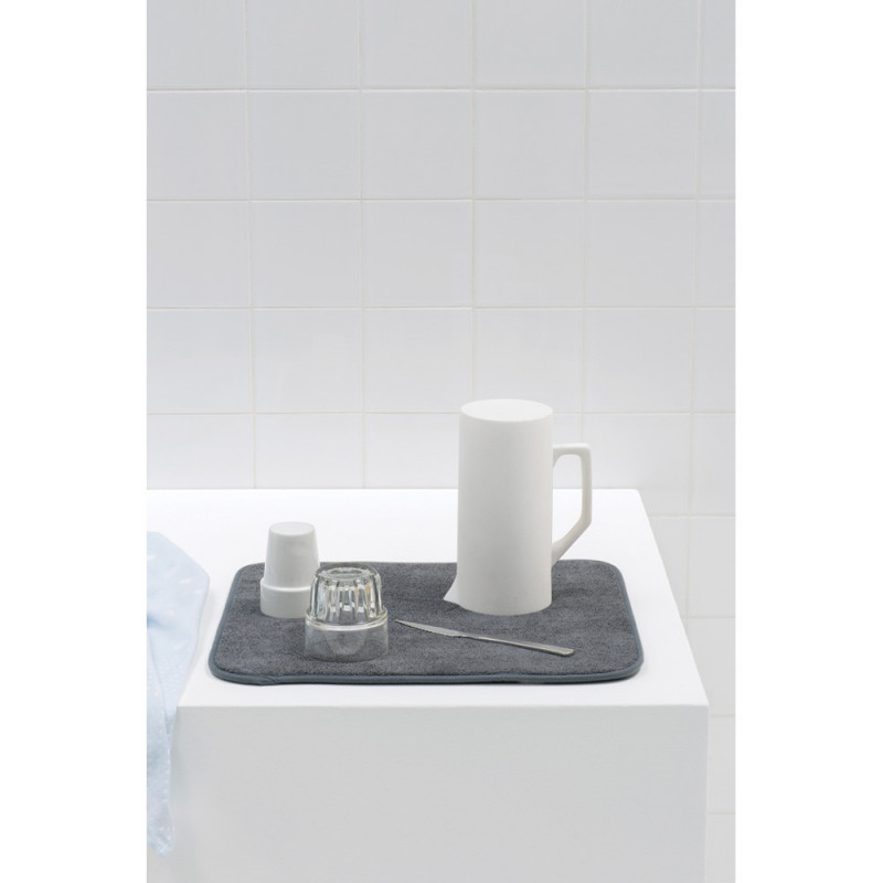 Микрофибърна подложка за съдове Brabantia SinkSide 1000215, 40x47 см, Полиестер, Тъмносив