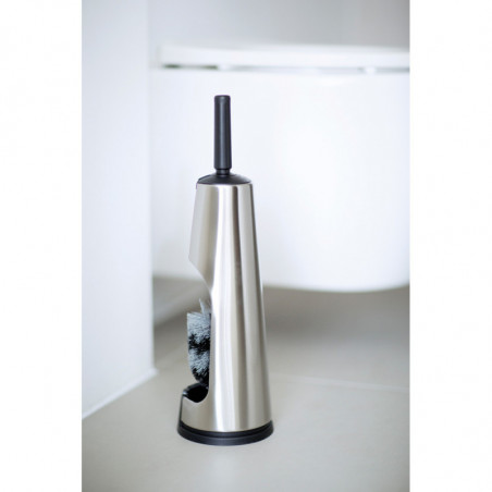 Четка за тоалетна Brabantia ReNew 107870, 42 см, Дискретен дизайн, Инокс/мат