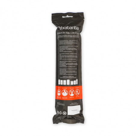 Торбички за кош Brabantia PerfectFit Sort&Go/Built-In 647036, Размер D, 15-20 л, 20 броя, Бял